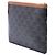 Céline Clutch Celine Small Triomphe de lona revestida marrón Castaño Marrón oscuro - vista 2