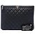Chanel Black Medium Quilted Caviar Boy O Case Clutch Nero - vista 7