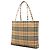 Borsa Tote Burberry Beige House Check Canvas - vista 2