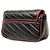 Borsa a tracolla Gucci Black Super Mini GG Marmont in pelle matelassé con patta Torchon - vista 2