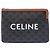 Céline Clutch Celine Small Triomphe de lona revestida marrón Castaño Marrón oscuro