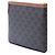 Céline Clutch Celine Small Triomphe de lona revestida marrón Castaño Marrón oscuro - vista 2