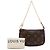 Louis Vuitton Brown Monogram Mini Pochette Accessoires Marrone - vista 7
