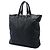 Tote aperta convertibile Prada in vitello spazzolato nero - vista 2