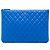 Clutch Chanel Blue Large Quilted Lambskin O Case
