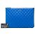 Clutch Chanel Blue Large Quilted Lambskin O Case - vista 6
