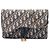 Portafoglio a tracolla Saddle Pouch in tela Oblique blu Dior Blu navy