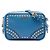 Borsa Camera Prada in Saffiano blu borchiata