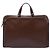 Prada Cartella da viaggio in pelle Saffiano marrone con tasca frontale con zip Marrone scuro