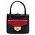 Borsa Prada Black Bicolor Saffiano con doppia chiusura a rotazione