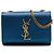 Saint Laurent Blue Small Metallic Calfskin Classic Monogram Kate Crossbody