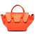 Céline Celine Mini Tie Knot Tote aus glattem Kalbsleder Orange