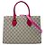 Gucci Beige GG Supreme Convertible Top Handle Bag