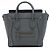 Céline Celine Nano Luggage Tote em couro de bezerro granulado cinza
