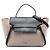 Céline Bolsa Satchel Mini Celine em feltro e couro de bezerro Beige com cinto Bege