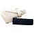 Borsa Sling Prada in pelle Vitello Daino bianca con logo impresso Bianco - vista 7