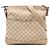 Borsa a tracolla Gucci in tela GG beige con Web
