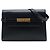 Borsa a tracolla Manhattan piccola in pelle nera Saint Laurent Nero