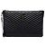Portadocumenti Cassandre Saint Laurent in pelle di vitello chevron nera Nero