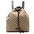 Gucci Beige GG Canvas Drawstring Backpack