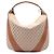 Borsa Hobo Gucci in canvas GG beige