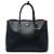 Prada Black Large Saffiano Cuir Double Satchel Nero