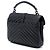 Saint Laurent College Tasche aus Lammleder in Schwarz, Chevron-Muster, Medium, monochromatisches Monogramm - Ansicht 2