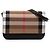 Borsa a tracolla Madison Burberry in tela House Check marrone e pelle Marrone chiaro