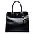 Borsa tote convertibile Prada Black Saffiano Vernice Open Pyramid Nero