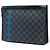 Louis Vuitton Black Damier Graphite Stripe Pochette Voyage MM Nero - vista 2