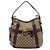 Bolsa Satchel Running Gucci Bege Medium GG Canvas