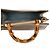 Bamboo Borsa Satchel Gucci Mini Nymphaea in vitello marrone con Web e Bambù Taupe - vista 4