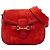 Gucci Red Medium Suede Lady Web Crossbody Rosso