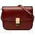 Céline Celine Red Medium Calfskin Classic Box Roja Burdeos