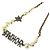 Choker Christian Dior in perle sintetiche e strass Bianco D'oro