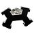 Hermès Spilla Badge Hermes H Pin Street da Uomo/Donna, Black Nero