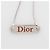 Dior Logo Bar Halskette Silber Metallisch - Ansicht 4
