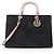 Borsa Diorissimo Large in pelle di vitello effetto pitone Dior Nero