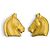 Hermès Pendientes Cheval Hermes Dorado Metálico