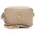 Saint Laurent Lou Camera Bag aus gestepptem Kalbsleder mit Monogramm Braun Beige