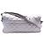 Borsa a tracolla in pelle Chanel Timeless/Classique Argento Metallico - vista 3