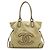 Borsa Tote Chanel Coco Mark Marrone Beige
