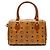 Borsa Boston Small MCM Vintage Visetos Marrone - vista 3