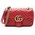 Borsa a patta Small GG Marmont in pelle matelassé Gucci Rosso