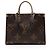 Louis Vuitton Giant Monogram Canvas Onthego MM Tote Braun