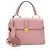 Miu Miu Leather Madras Top Handle Pink