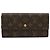 Louis Vuitton Monogram Flap Wallet Brown