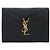 Saint Laurent Portamonete con patta Monogram Nero