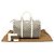 Gucci Bolso Boston Joy Medium de PVC blanco charol con logo GG Castaño - vista 2