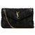 Saint Laurent Monogram Gold Puffer Kleine Schultertasche Schwarz